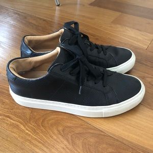 GREATS Royale Perforated Leather Low Top Sneakers
